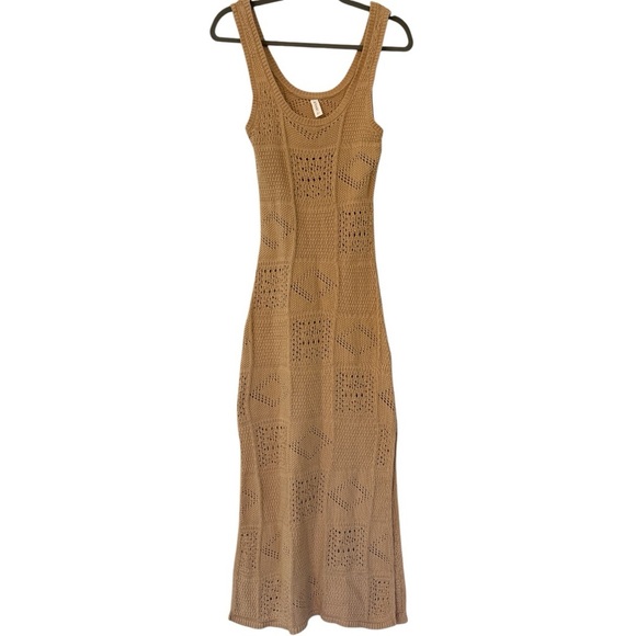 Kivari Clementine Cotton Knit Midi-Dress in Natural US Size 4 - Picture 2 of 9